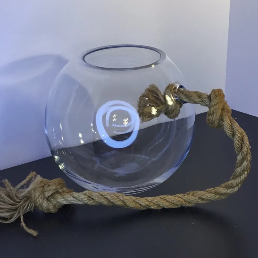 Large Hanging Globe Terrarium With Rope Hanger - Picture 3 of 16